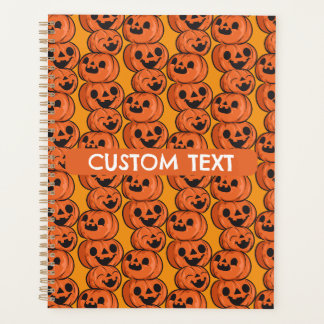 Agenda Texto Personalizado Abóbora Feliz Halloween Person