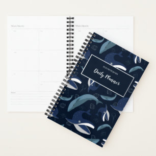 Agenda Texto Personalizado Baleia Azul