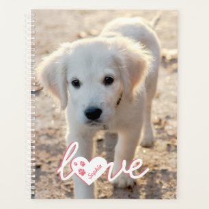 Agenda Texto Personalizado De Foto Pet E Amor Com Palavra