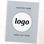 Agenda Texto Simples Azul Pó<br><div class="desc">Logótipo simples e design de texto personalizado para promover a lealdade à marca e promover sua pequena empresa. Substitua o logotipo por seu próprio e altere ou exclua o texto superior e inferior na frente para personalizar. Perfeito para usar em sua empresa, para fins de promocional e para dar a...</div>