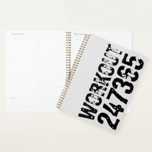 Agenda Texto vestido e arranhado Workout 247365 preto