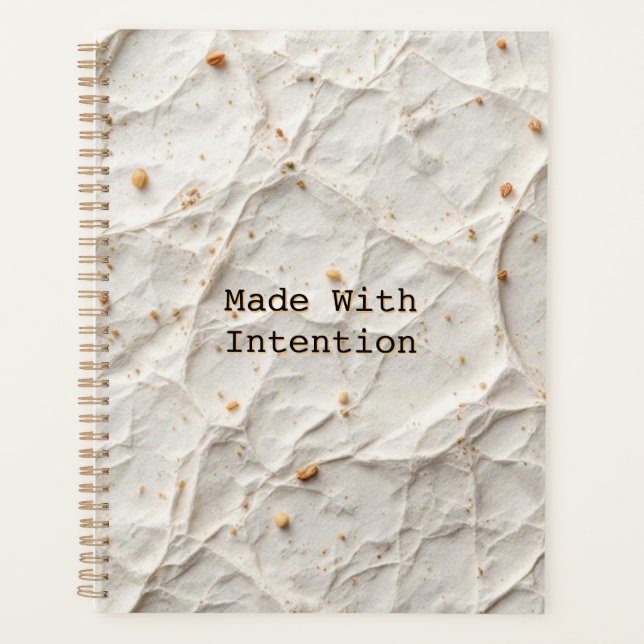 Agenda Textura de Papel Reciclado | Design de Fibra Natur (Frente)