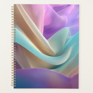 Agenda Textura de Tecido Abstrato em Tons Pastéis