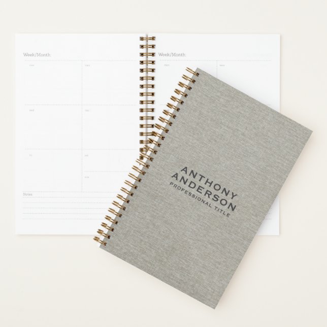 Agenda Textura de Tecido Cinza Quente (Exibição)