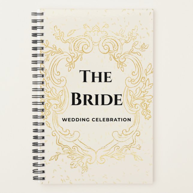 Agenda The Bride - Gold vintage frame planner (Frente)