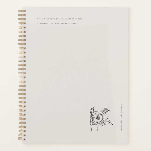 Agenda The Owl- Naturalist Menagerie Archive  (Frente)