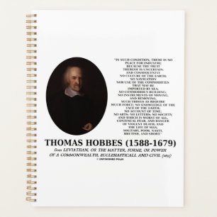 Agenda Thomas Hobbes Leviathan Man Solitário Pobre Cita