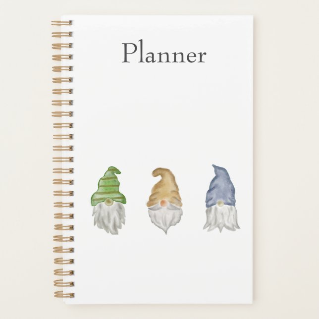Agenda Three Gnomes Spiral Soft Cover Planner (Frente)