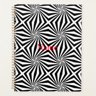 Agenda Thunder_Cove do Padrão Radiador Branco Preto