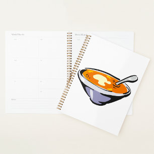 Agenda Tigela De Planner Espiral De Sopa