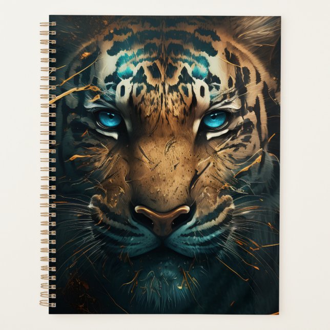 Agenda tigre com olhos azuis (Frente)