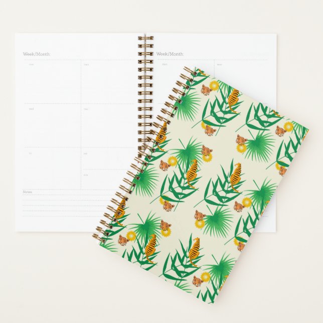 Agenda Tigre Floral Tropical (Exibição)