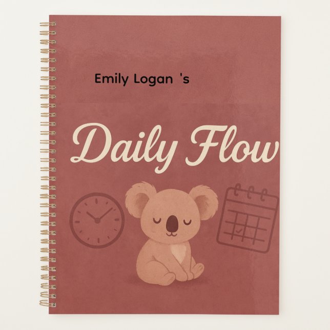 Agenda Time Management – Cute Koala Daily (Frente)