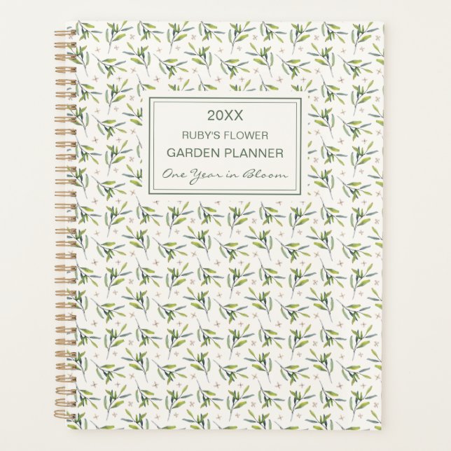 Agenda Timeless Botanical Watercolor Greenery Garden (Frente)