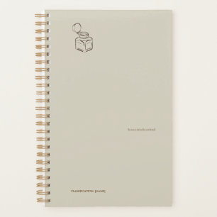 Agenda Tinteiro Dark Academia – Biblioteca Vintage Minima