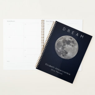 Agenda Tipografia de Sonhos Celestiais Lunar Sky