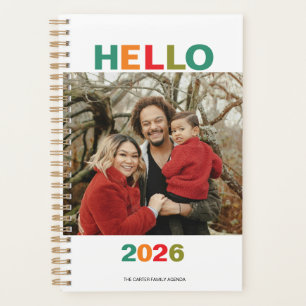 Agenda Tipografia moderna colorida simples 2026 foto
