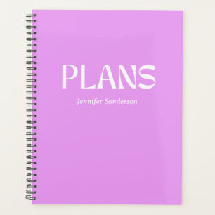 Agenda Tipografia Moderna - Púrpura Personalizada