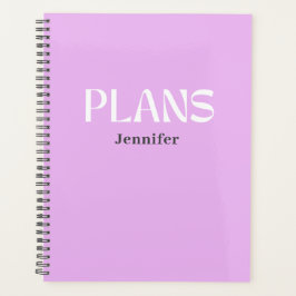 Agenda Tipografia Moderna - Púrpura Personalizada