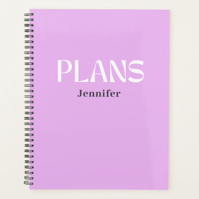 Agenda Tipografia Moderna - Púrpura Personalizada (Frente)