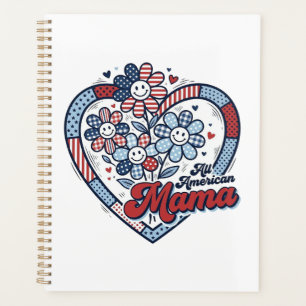 Agenda Toda Mãe Americana Desenho de Camisa de Flor Patri
