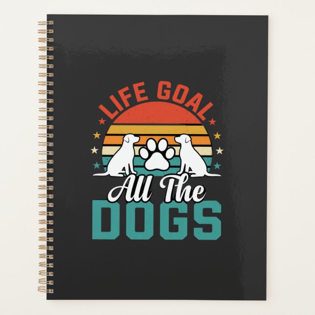 Agenda Todos Os Cães Amante De Cães Retrô (Frente)