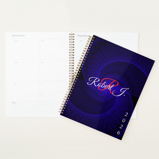 Agenda Top Down Dual Funnel Geometric Spiral Planner (Exibição)