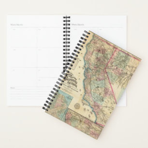 Agenda Topografic Railroad and County Map, Califórnia