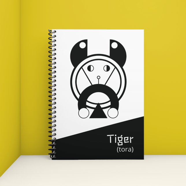 Agenda Tora Tiger Geométrico Zodiac Planner (Criador carregado)