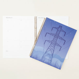 Agenda Torre de transmissão de energia elétrica no céu no