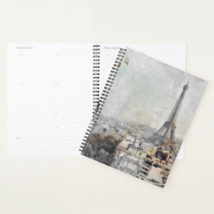 Agenda Torre Eiffel. Cartão postal Paris, França