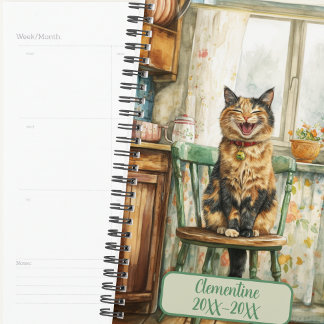 Agenda Tortoiseshell Cat Undated Appointment Book Diary