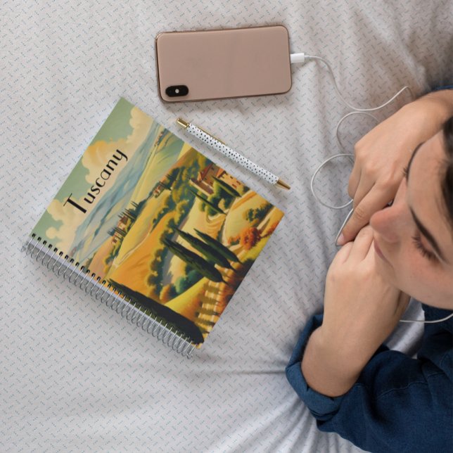 Agenda Toscana Poster de viagens vintage, personalizável (Criador carregado)