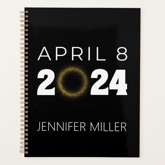 Agenda Total Solar Eclipse EUA 8 de abril de 2024 (Frente)