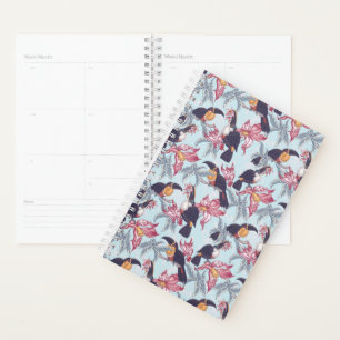 Agenda Toucans com flores exóticas