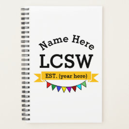 Agenda Trabalhador Clínico Licenciado da LCSW Personaliza