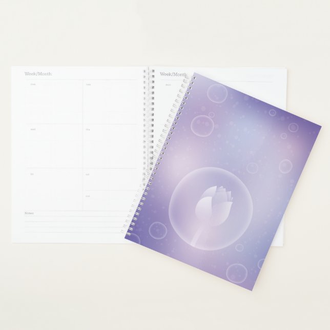 Agenda Tranquil Lotus Hardcover Daily Planner (Exibição)
