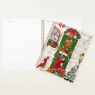 Agenda Travesseiro decorativo de Natal Boxer Dog