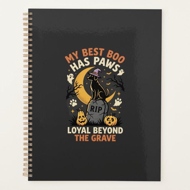 Agenda Travessuras de Cachorro sob a Lua de Halloween (Frente)
