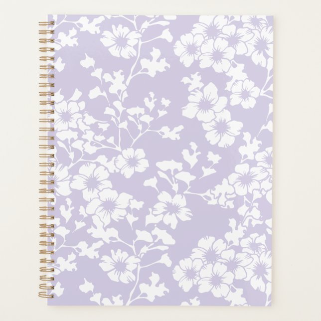 Agenda Trellis Floral - Lavanda Desbotada (Frente)