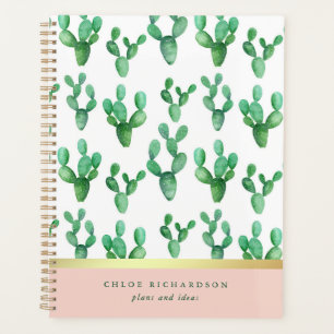 Agenda Trendy Cactus   Padrões Dourados do Deserto, Esca