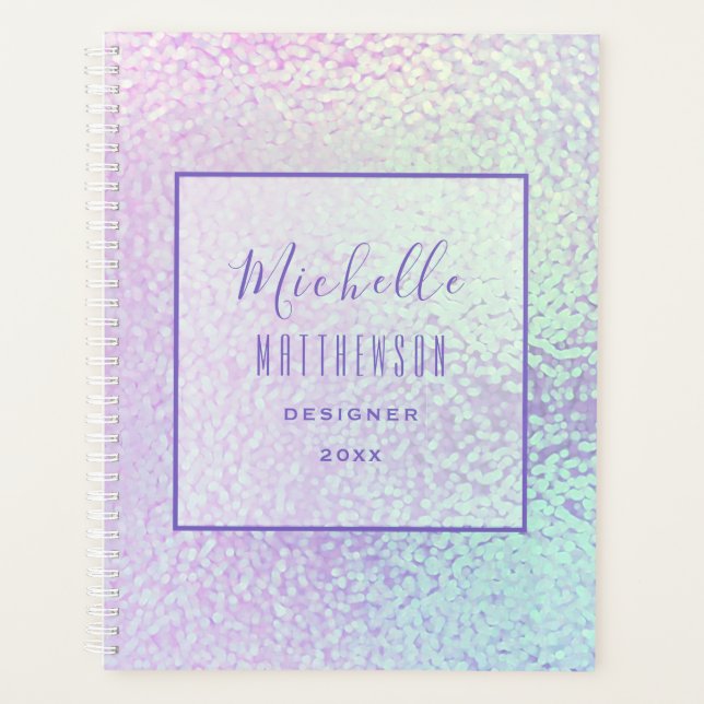 Agenda Trendy Holographic Professional Chic Business 2024 (Frente)