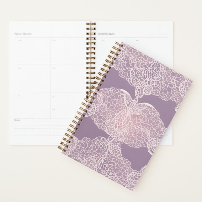 Agenda Trendy Purple Lavanda Lace AI (Exibição)