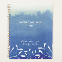 Trendy Seafoam Blue Ombre Watercolor