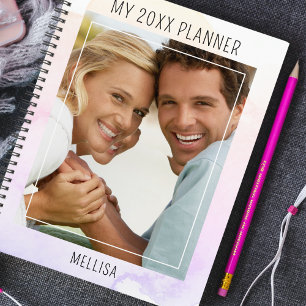 Agenda Trendy Watercolor One Photo Name Modelo 2023