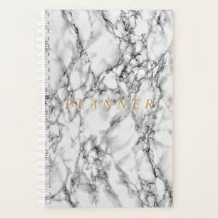 Agenda Trendy White Marble Stone