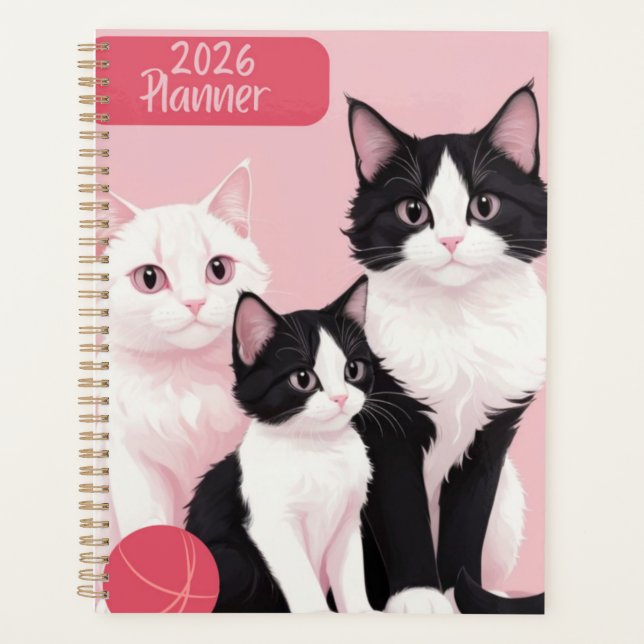 Agenda Três Gatinhos 2026 Planner (Frente)