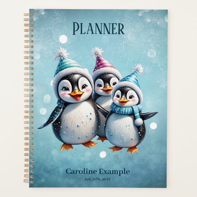 Agenda Três pinguins adoráveis (Frente)