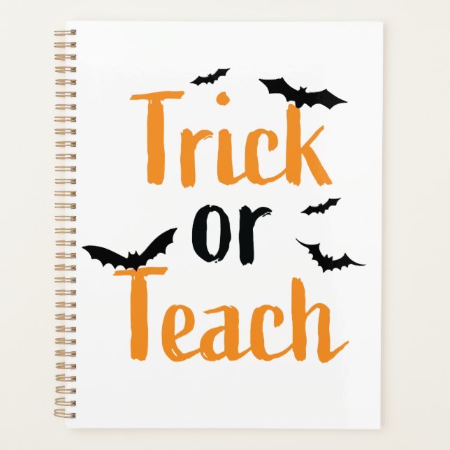 Agenda Trick or teach- design de Halloween (Frente)
