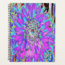 Trippy Abstrato Aqua, Verde limão e Dahlia Roxo